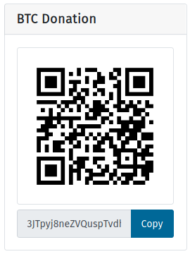 Joomla!LABS - BTC Donation Module frontend preview