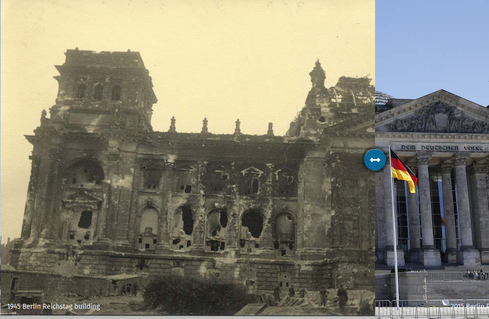 Joomla!LABS - Image Comparison Slider Module frontend preview Berlino Reichstag
